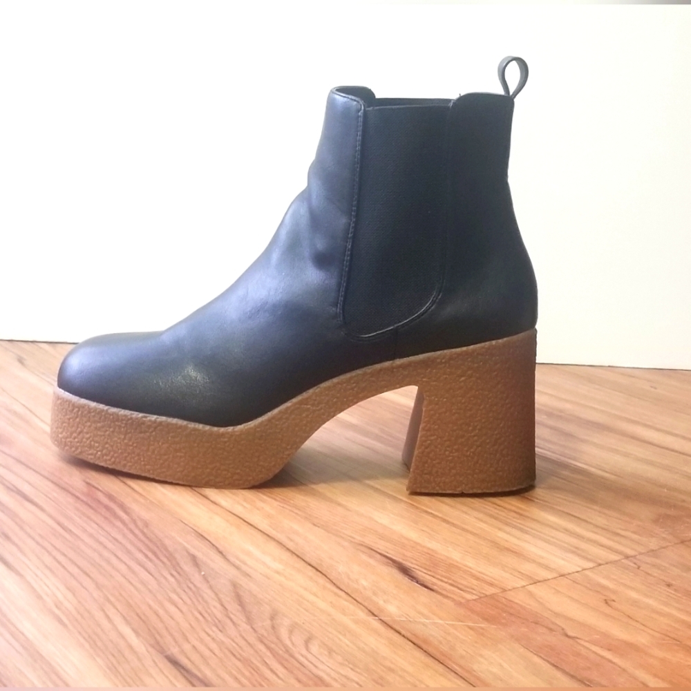 Steve Madden Womens Beneficial Padded Insole Chunky Chelsea Boots 9M